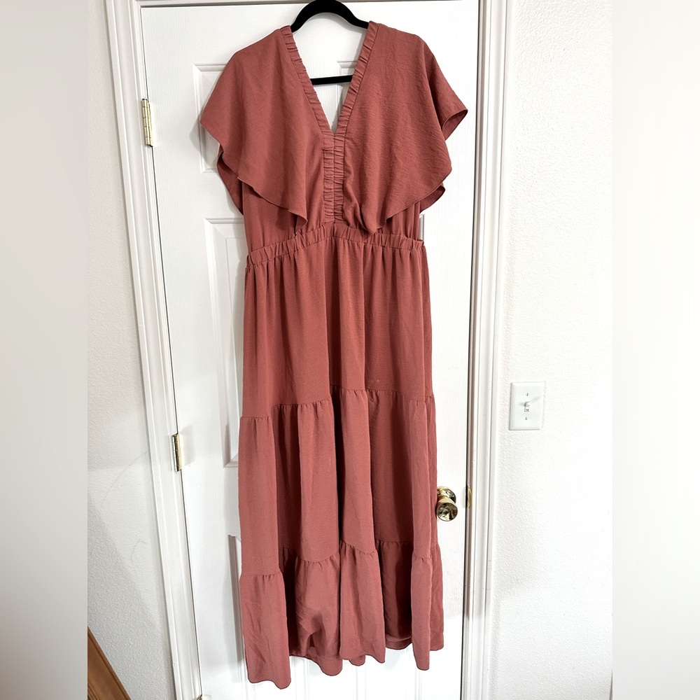Blush maxi dress. Size XL